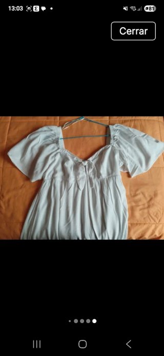 Vestido ibicenco blanco talla L XL