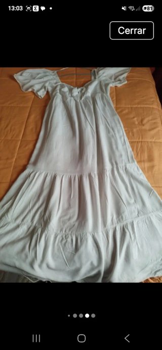 Vestido ibicenco blanco talla L XL