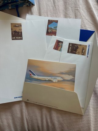 2 Set carta da lettere Air France