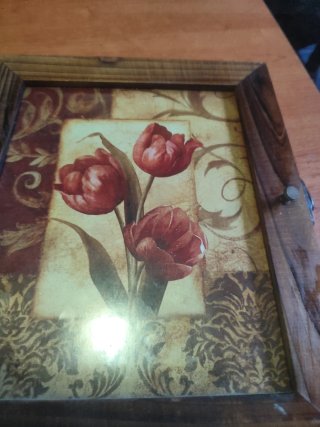 Cuadro decorativo llaves madera y papel