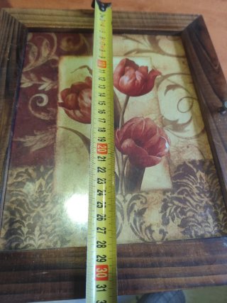Cuadro decorativo llaves madera y papel