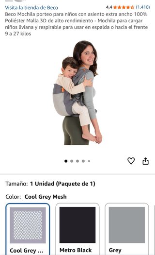 Mochila Portabebés BEKO 3D Mesh Navy a ESTRENAR