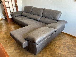 Sofá Chaiselongue Cama Gris Oscuro