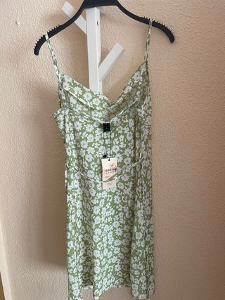 Vestido verde floral