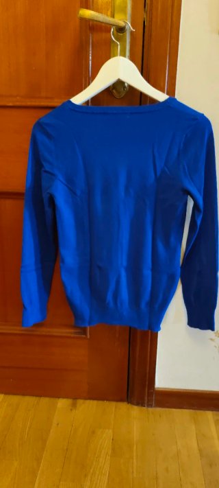 Chaqueta de punto azul mujer talla M