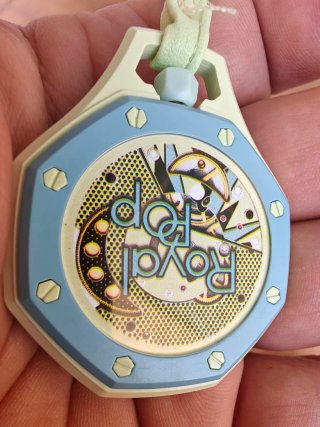 Colgante Reloj Octogonal Beige y Azul
