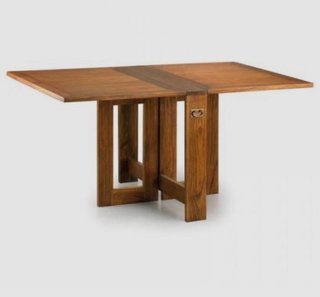 Mesa de salón plegable madera nogal