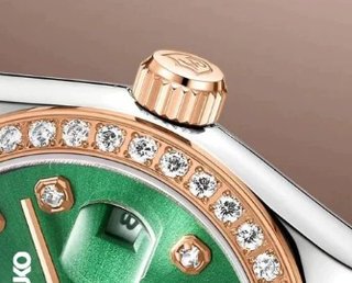 Reloj Mujer OUKO Esfera Verde con Bisel Brillante