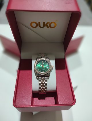 Reloj Mujer OUKO Esfera Verde con Bisel Brillante