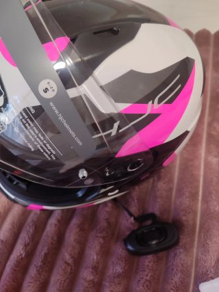 Casco Moto HJC Rosa y Negro