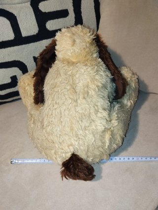 Peluche perro suave marrón y beige