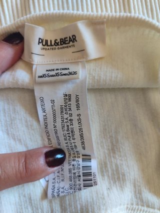 Mono corto Pull&Bear blanco Talla XS/S