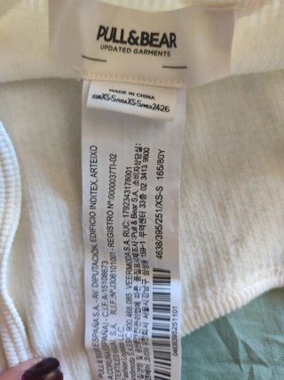 Mono corto Pull&Bear blanco Talla XS/S