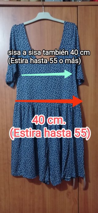 Mono corto Benetton floral azul