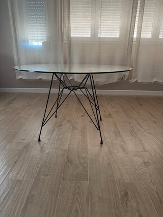 Mesa comedor cristal industrial 1.10m