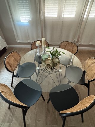 Mesa comedor cristal industrial 1.10m