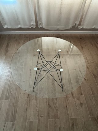 Mesa comedor cristal industrial 1.10m