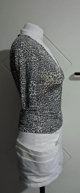 T-shirt donna mezza manica fantasia animalier