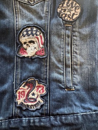 Chaleco motero Affliction con parches Talla M