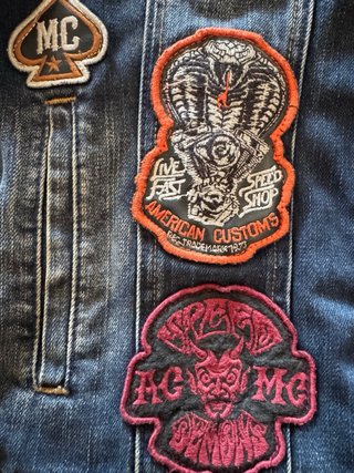 Chaleco motero Affliction con parches Talla M