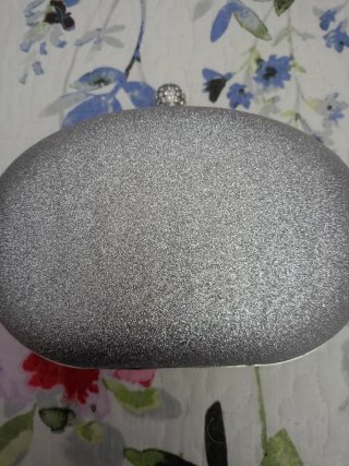 Bolso de fiesta joya plateado