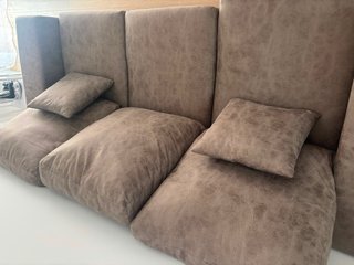 Sofá modular beige/marrón