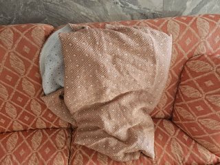 Funda sofá 190x92x87cm beige/rosa