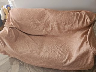 Funda sofá 190x92x87cm beige/rosa