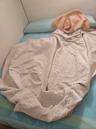 Funda sofá 190x92x87cm beige/rosa