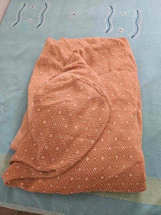 Funda sofá 190x92x87cm beige/rosa