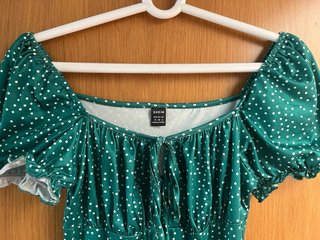 Vestido verde Shein lunares
