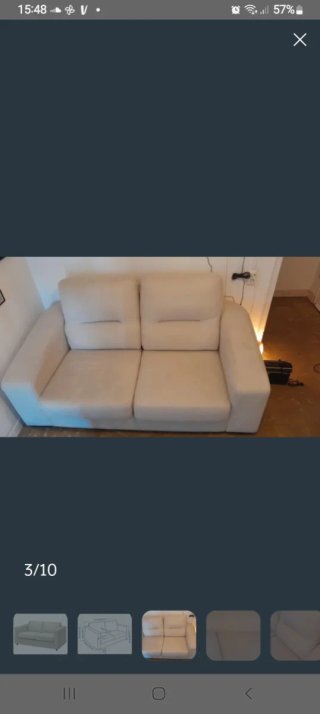 Sofá 2 plazas beige Ikea