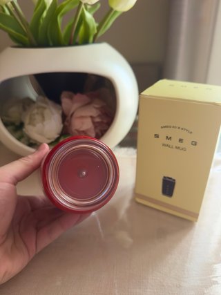 Smeg Wall Mug Rosso con Limoni
