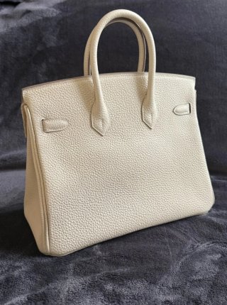 Bolso Hermès Birkin 25 Cuero Beige Original