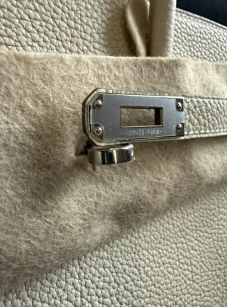 Bolso Hermès Birkin 25 Cuero Beige Original