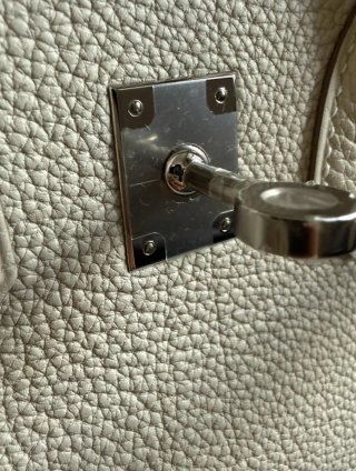 Bolso Hermès Birkin 25 Cuero Beige Original