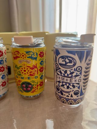 Set 4 Bicchieri Smeg Vetro Multicolor