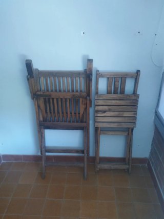 Mesa y Sillas Terraza Madera y Cristal