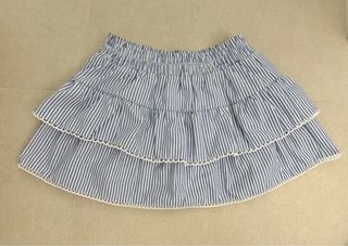 Falda pantalón rayas azul y blanca