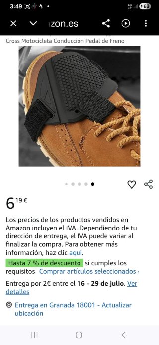 Protector para zapatillas de moto