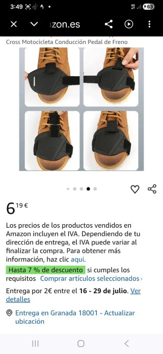 Protector para zapatillas de moto