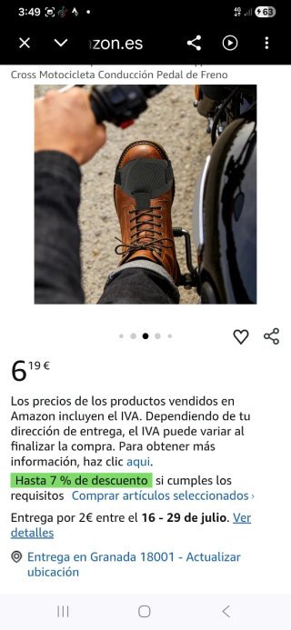 Protector para zapatillas de moto