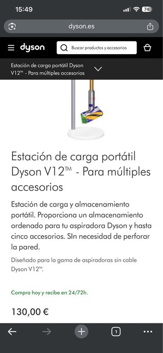 Estación de Carga Dyson V12 a estrenar