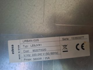 Vitrocerámica Edesa 3 fuegos /no ago en vio