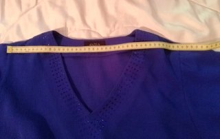 Blusa fiesta Antea lentejuelas azul