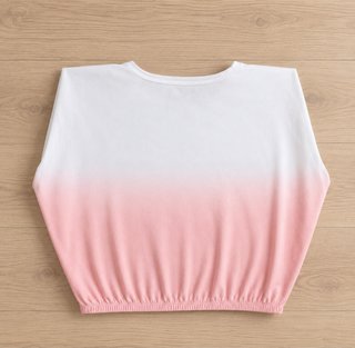 Camiseta Green Coast degradado rosa/blanco