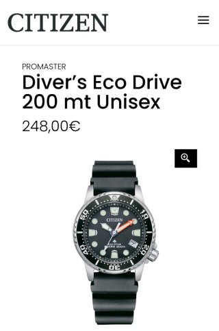 Orologio Citizen Eco-Drive Diver EO2020-08E unisex