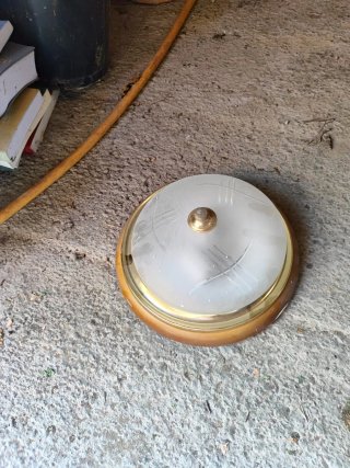 2 plafones antiguos de madera y cristal