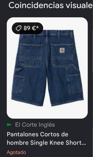 Pantaloneta Jean Carhartt Azul