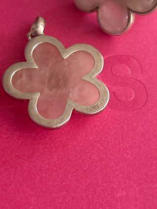Conjunto Tous Flor Rosa y Plata
